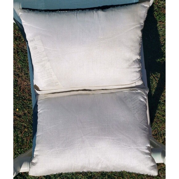 Lot Of 2: Pier 1 Handmade Fish Beaded Decorative Pillows Teal Blue Life Aquatic - Picture 8 of 16